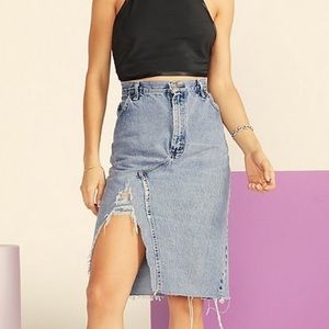 Nasty Gal Vintage Collection Denim midi Skirt